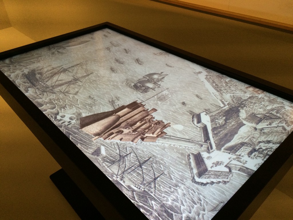 Table tactile: Naples a la Renaissance, exposition Musée Fabre, Juill 2015