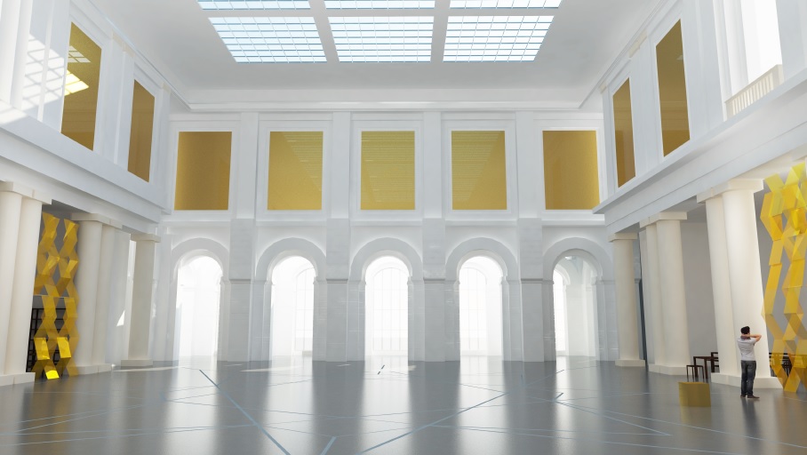 Projet de rénovation de l'Atrium Palais des Beaux Arts de Lille (crédits : Atelier Smagghe, 2016)